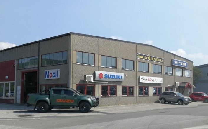 Fasadebilde Kvavik Auto, ditt MECA bilverksted i Lyngdal