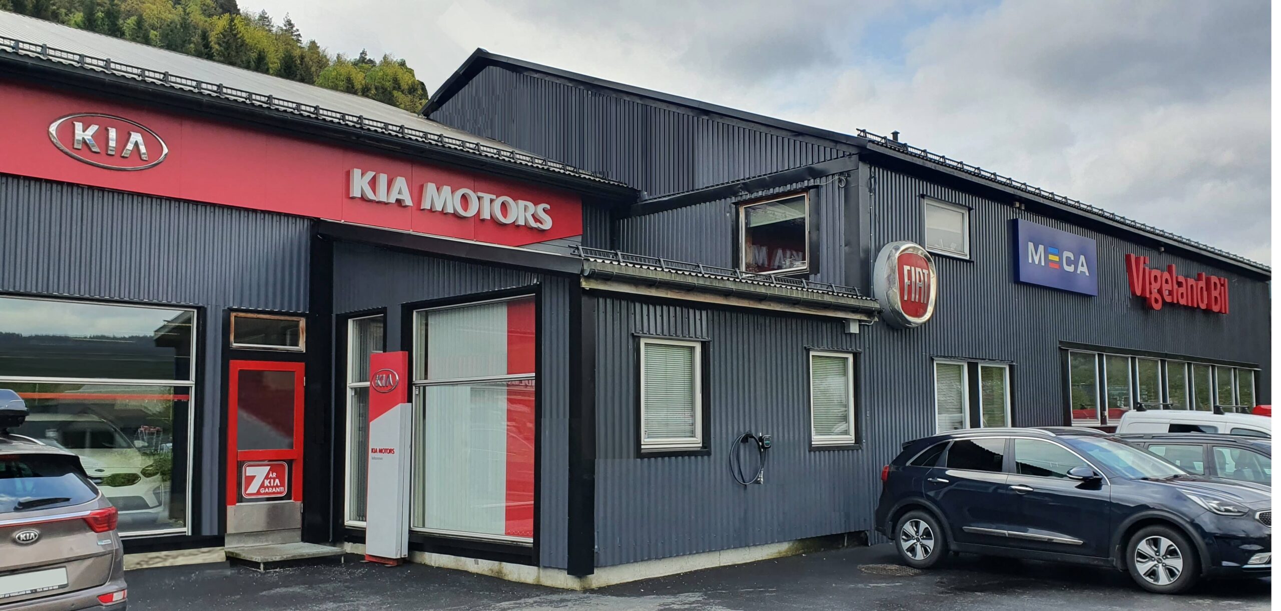 Fasadebilde Vigeland Bil, ditt MECA bilverksted i Lindesnes