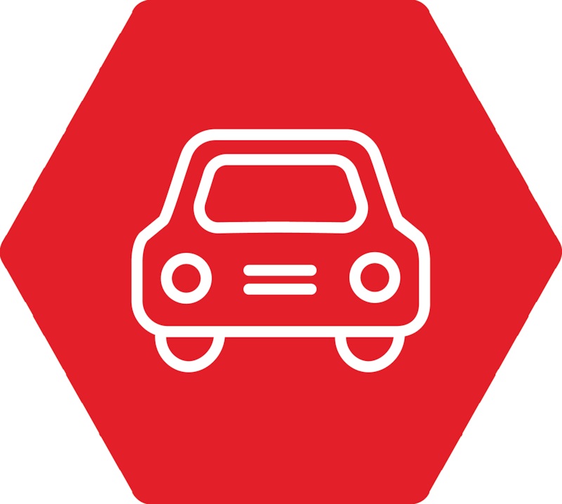 Rød mutter med bilicon