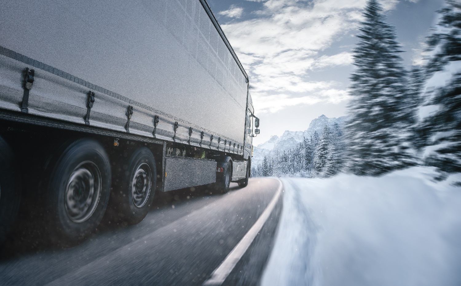 Trailer på vintervei